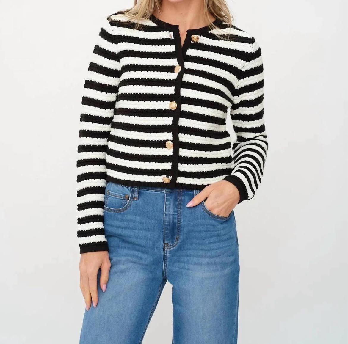 Hannah Striped Cardigan