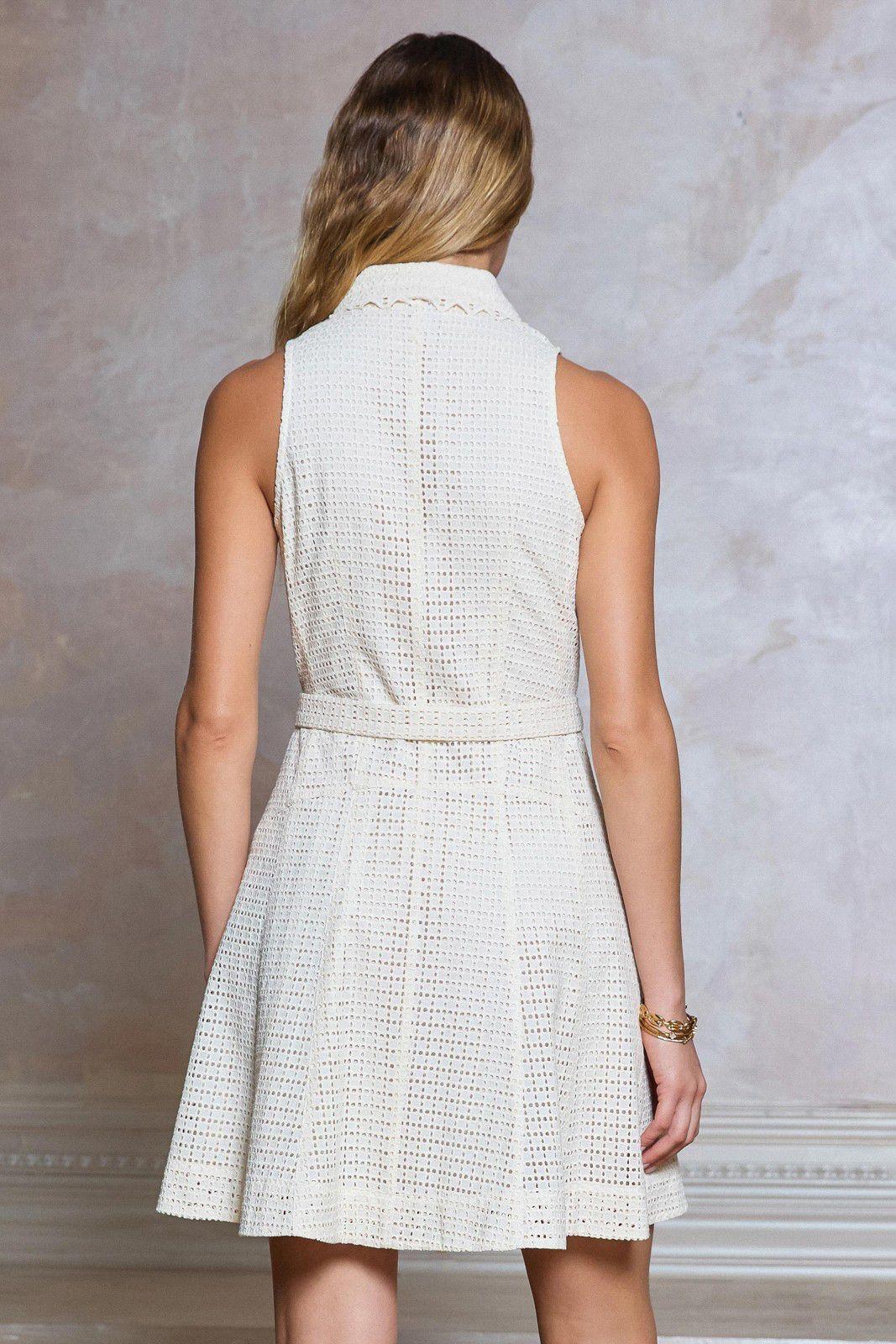 Sleeveless Eyelet Mini Dress