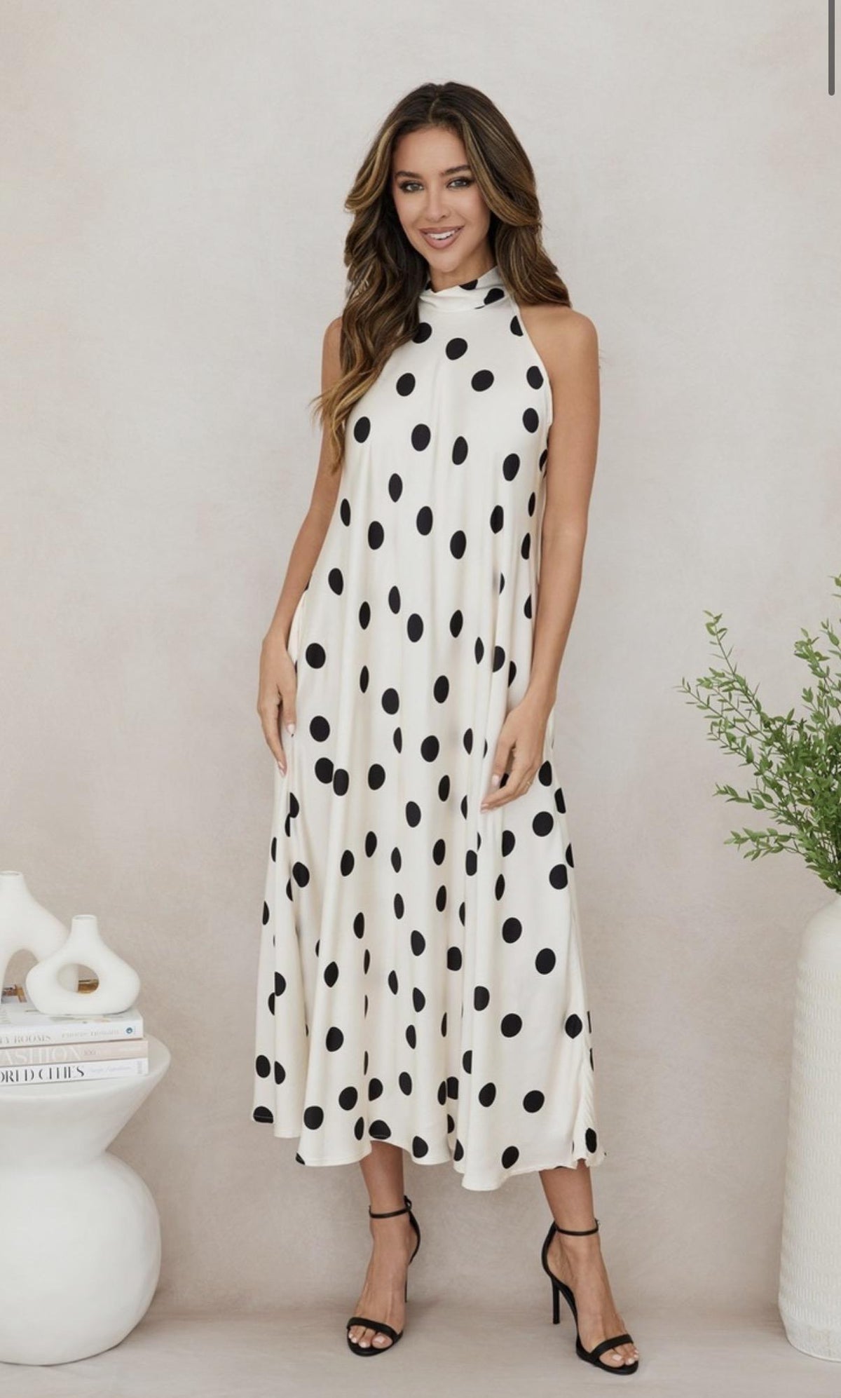 Mock Neck Maxi Dress