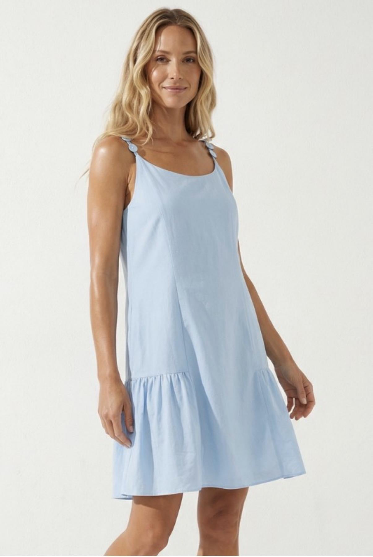 Button Detail Mini Dress