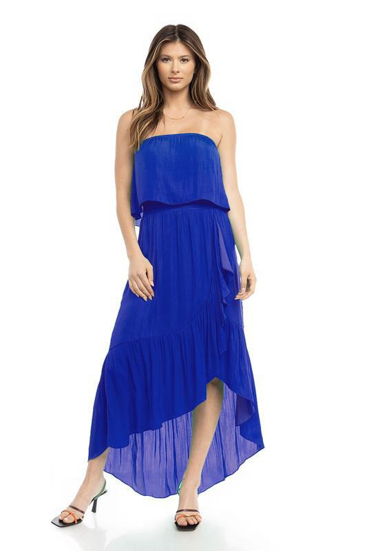 Maxi Hi-Low Strapless Dress