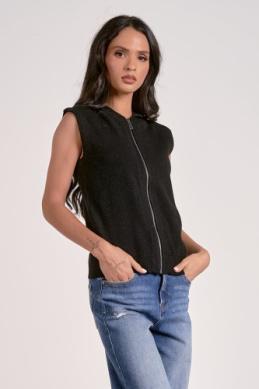 Zip Up Hooded Vest