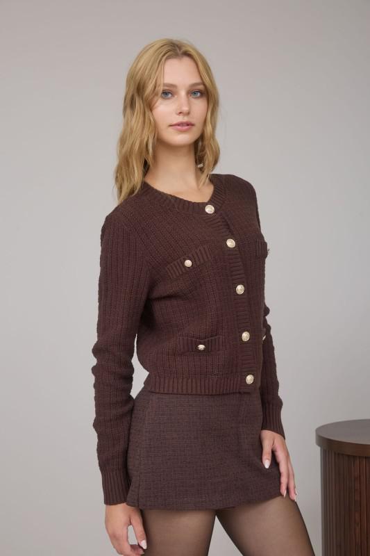 Gold Button Cardigan