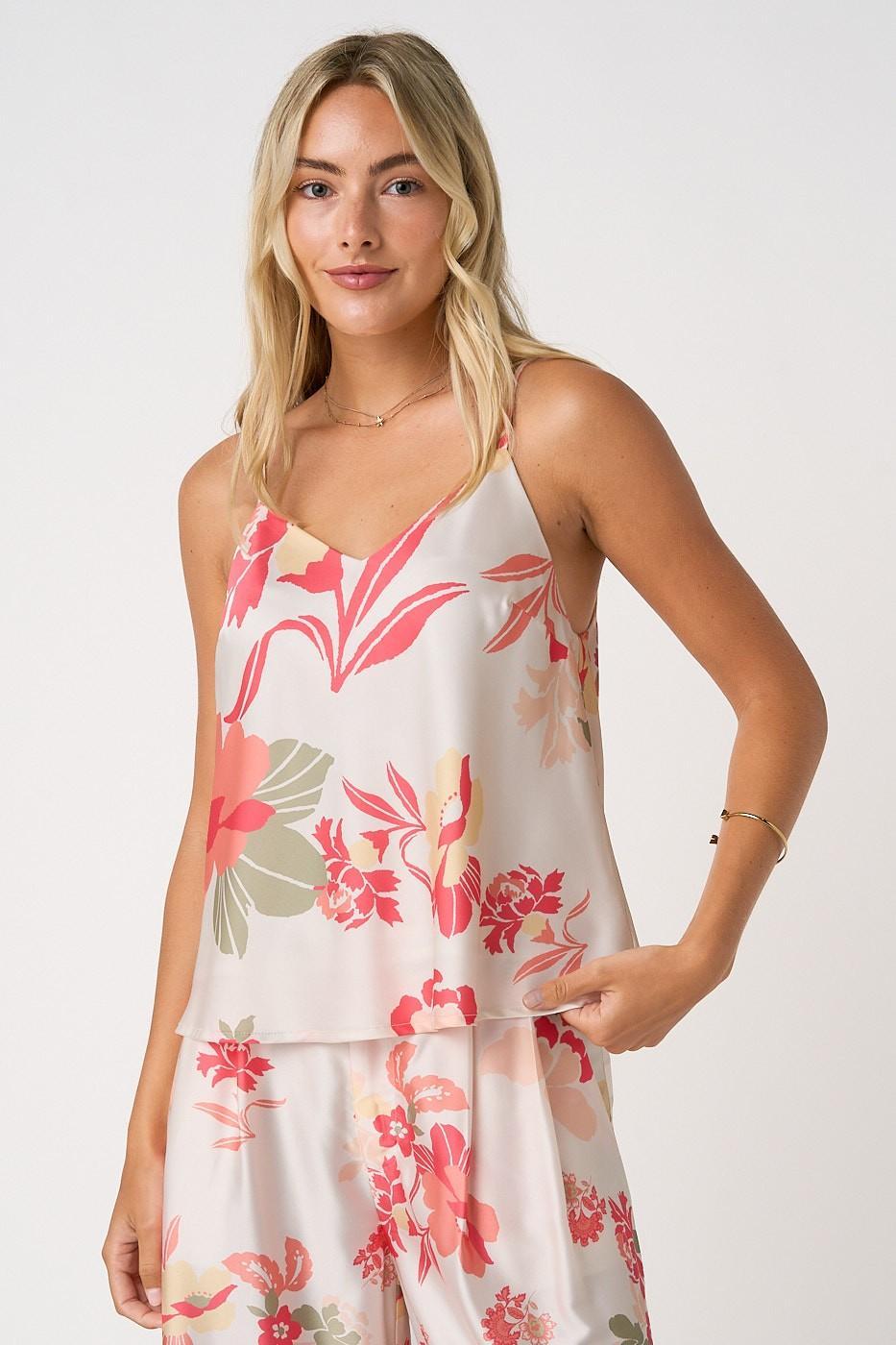 Floral Print V-Neck Cami