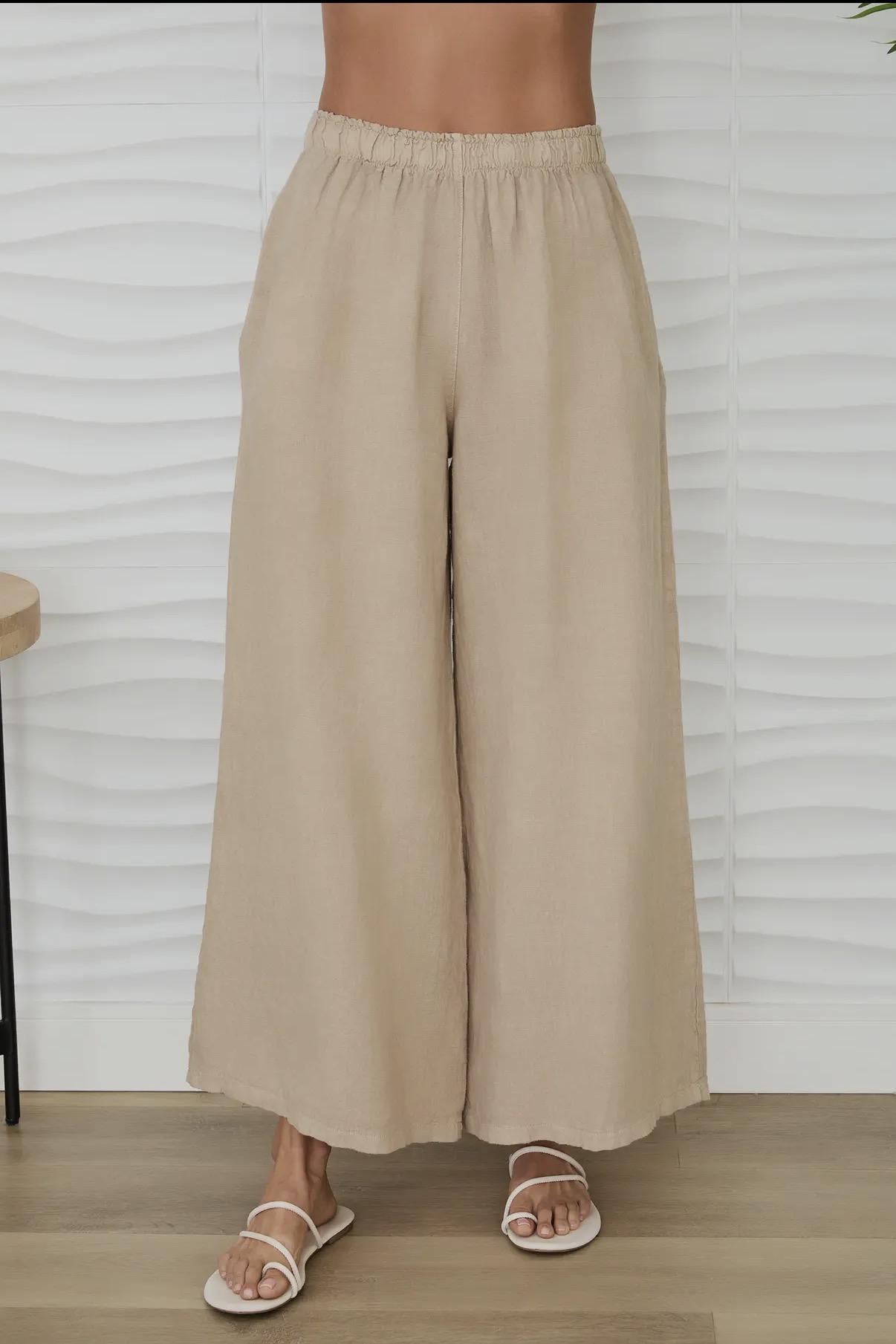 Linen Palazzo Pants