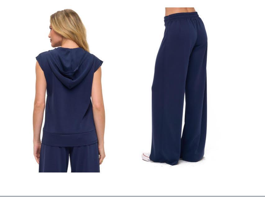 Raw Edge Wide Leg Sweatpants