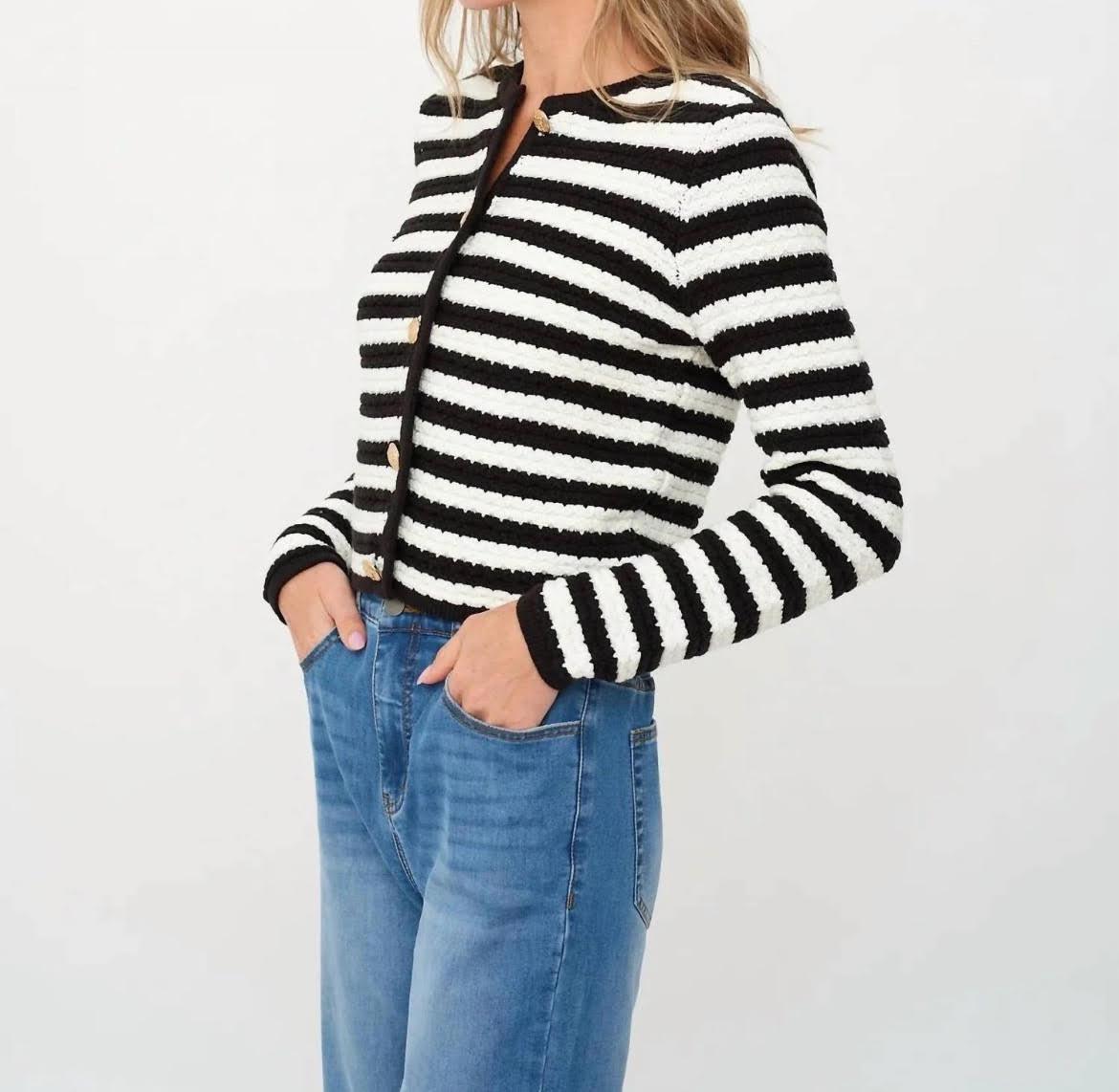 Hannah Striped Cardigan