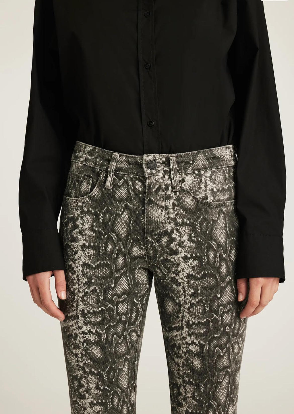 Vicky Snake Print Bootcut Jean