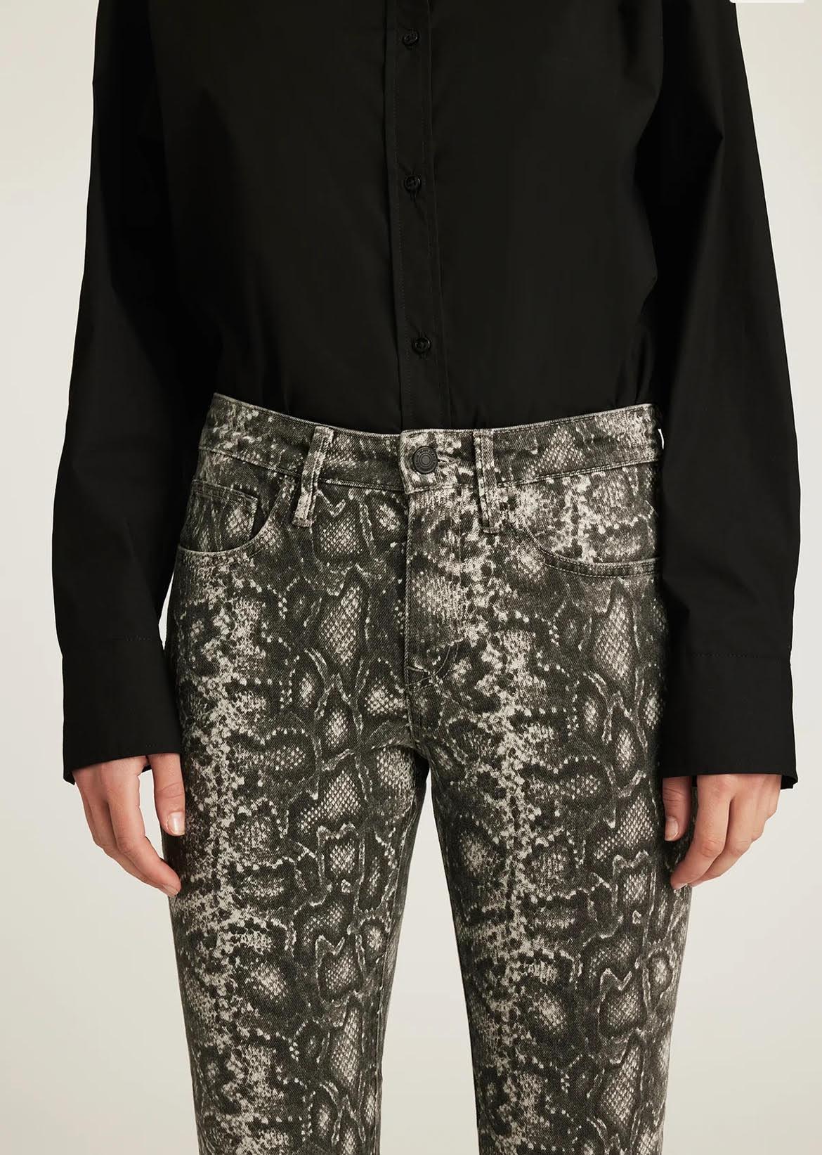 Vicky Snake Print Bootcut Jean