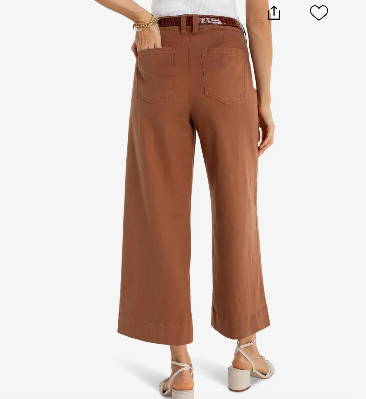 High Rise Crop Wide Leg