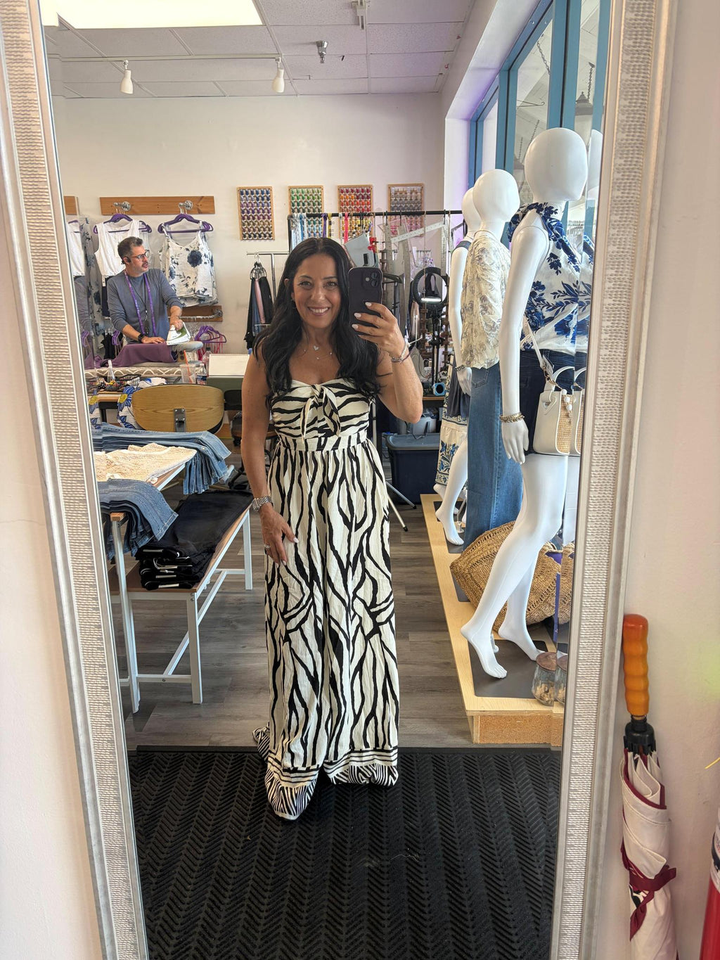 Tie Front Strapless Jumpsuit