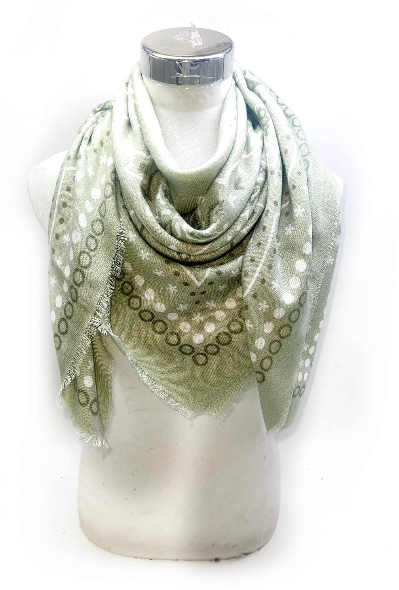 45735-k15 Large square scarf 110 x 110 cm bandana print