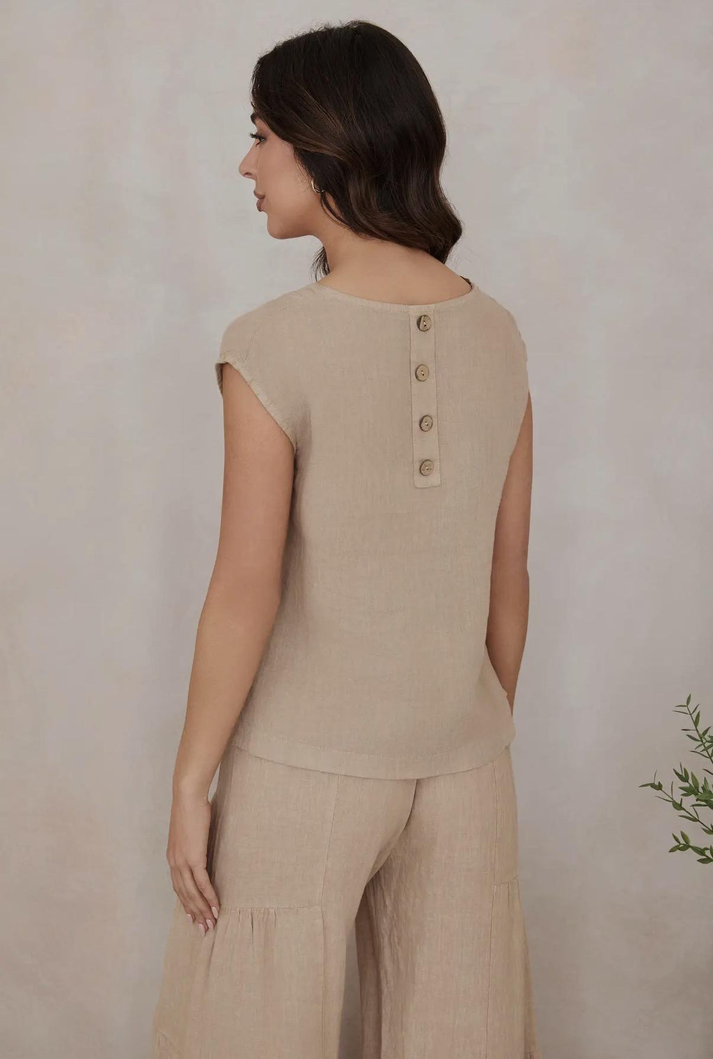 Linen V-Neck Tank
