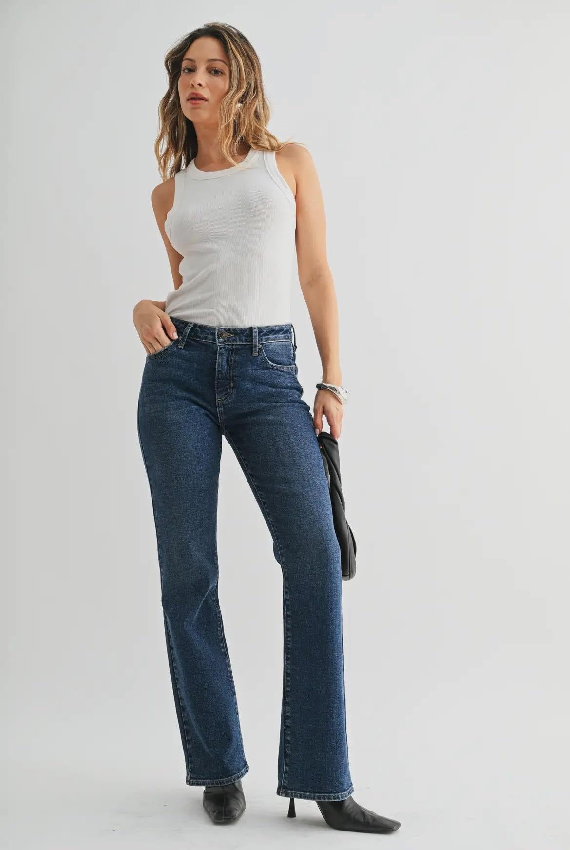 Low Rise Boot Cut Jeans