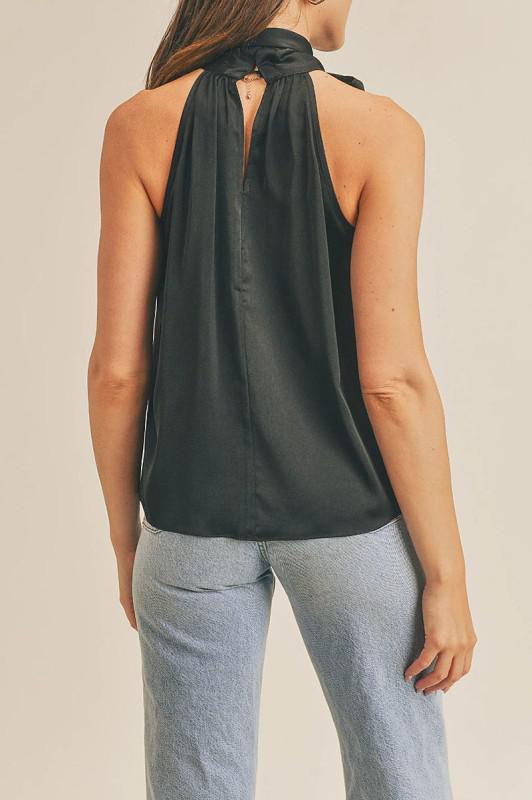 Satin Tie Halter Top