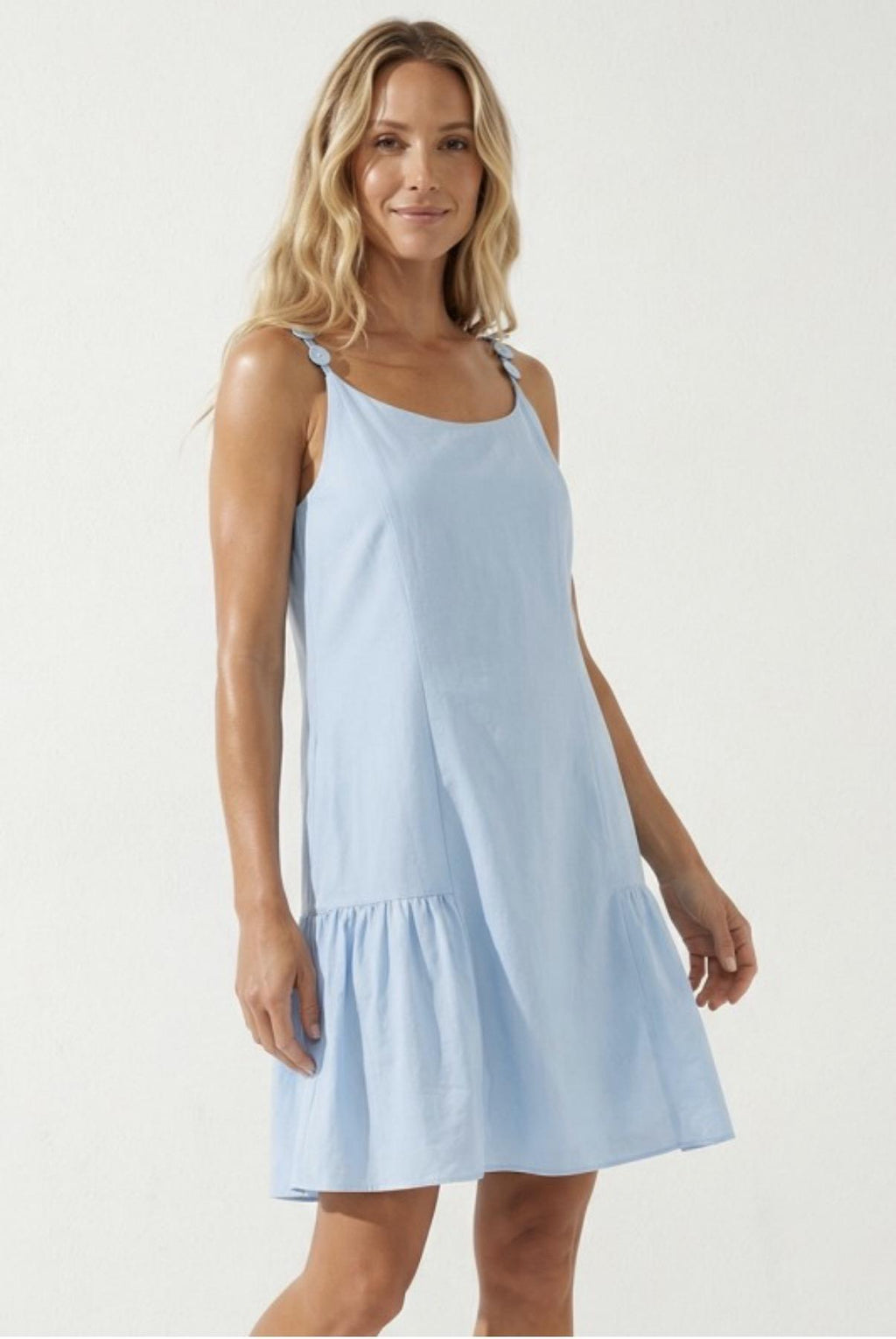 Button Detail Mini Dress