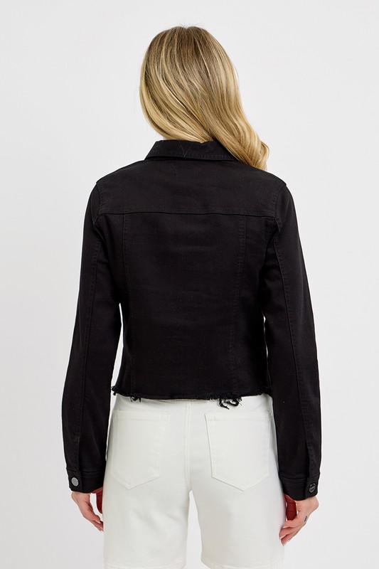 Fray Hem Denim Jacket