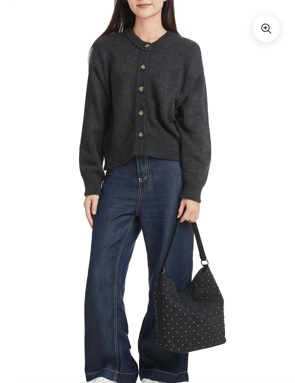 Celine Suede Studded Shoulder Bag