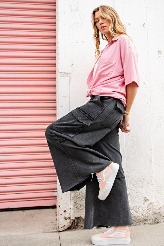 Wide Leg Cargo Palazzo Pants