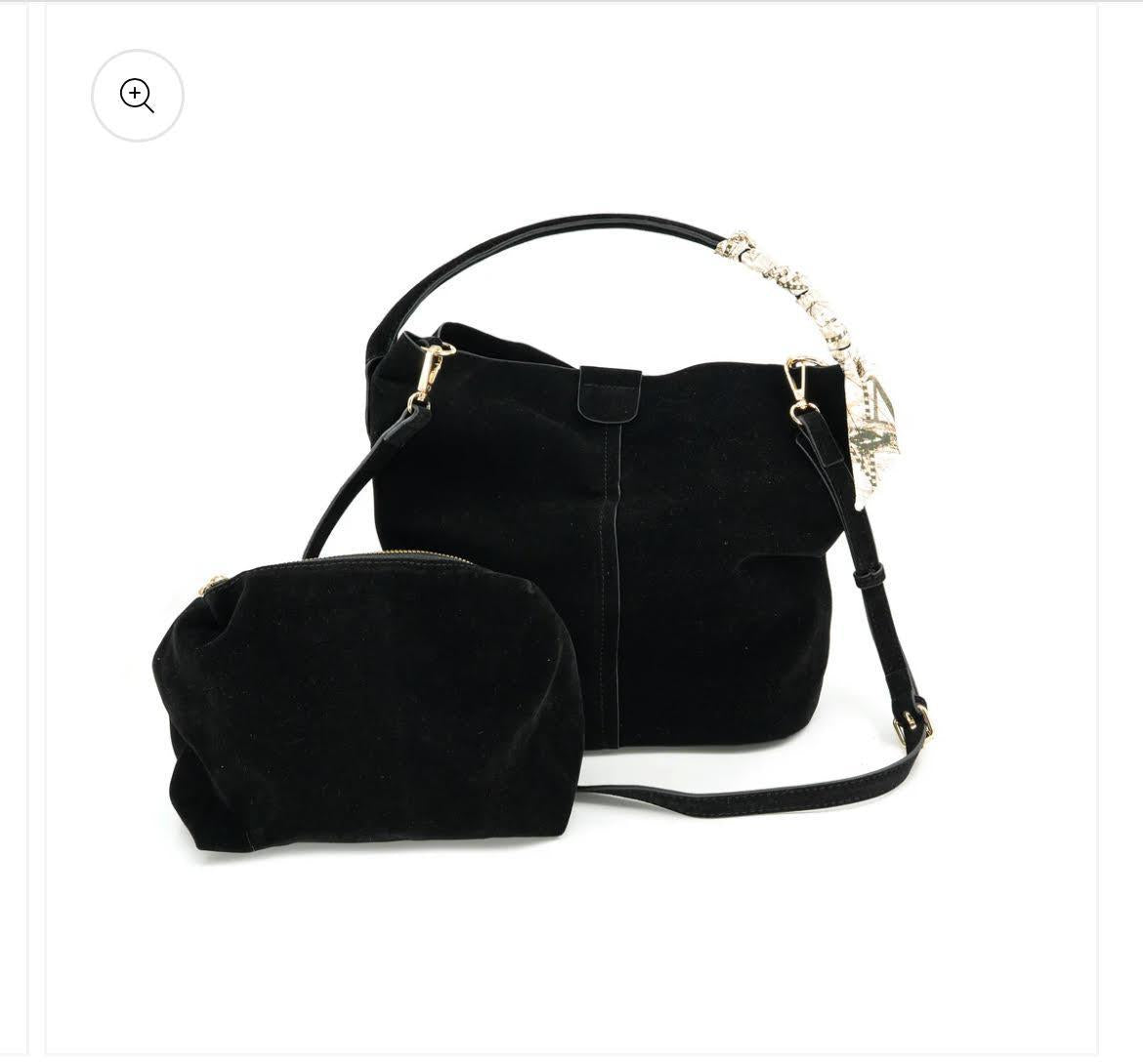 Suede Satchel