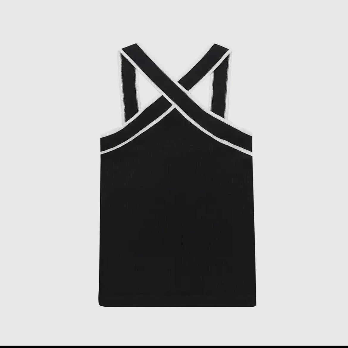 Cross Neck Knit Tank