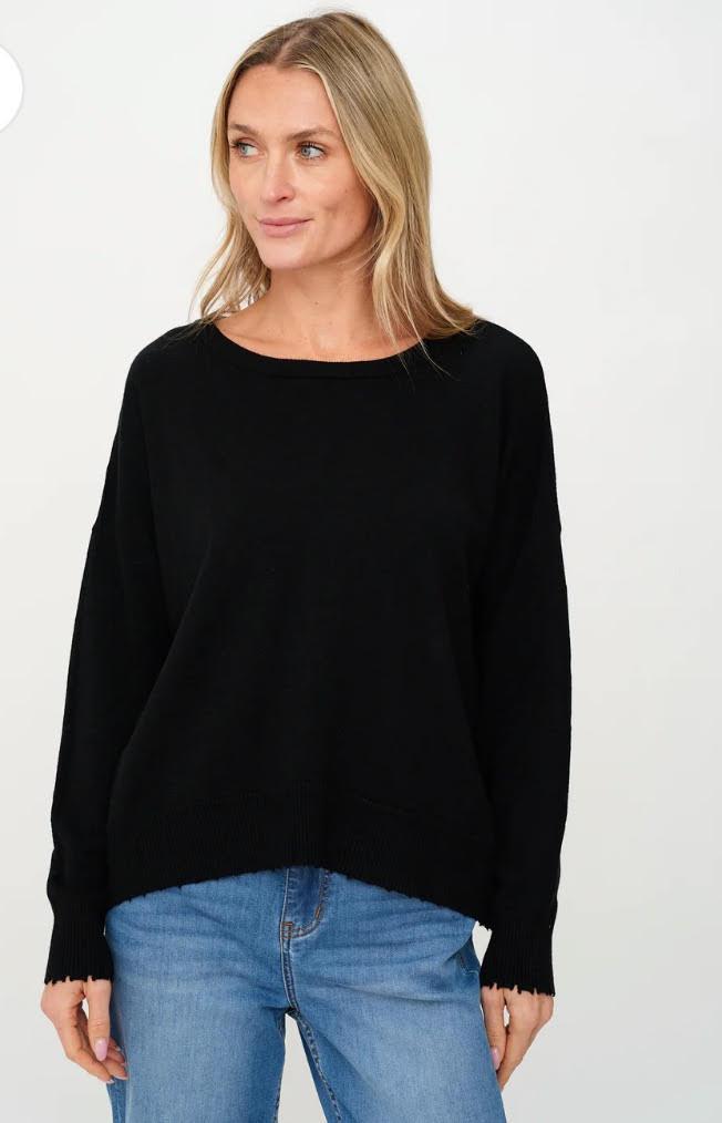 Angi Frayed Sweater