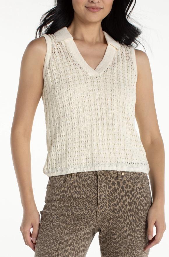 Johnny Collar Sleeveless Knit