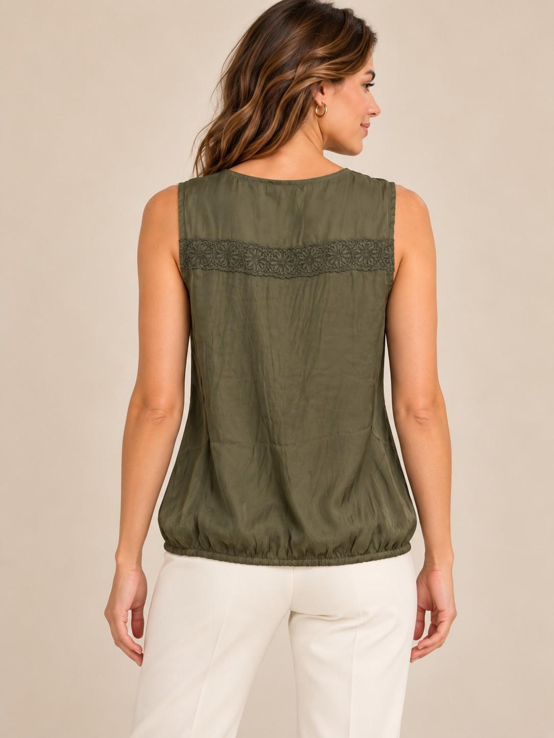 Embroidered Surplice Top