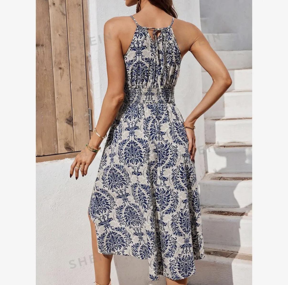 Halter Top High Low Dress