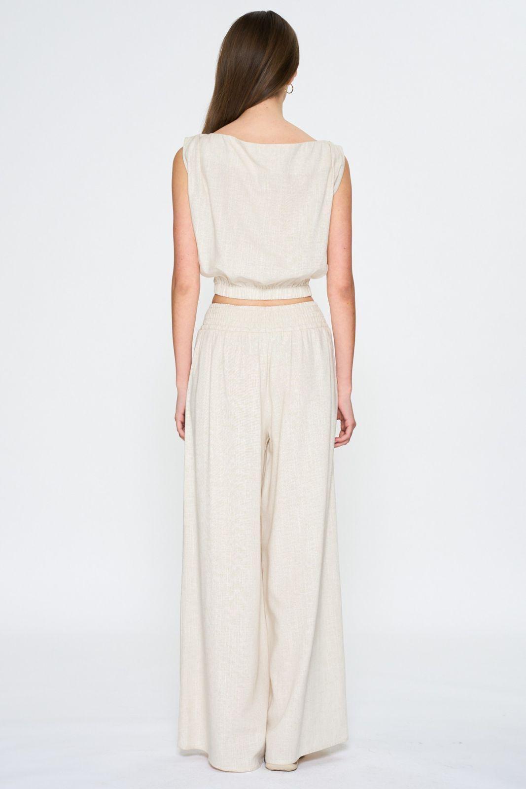 Boat Neck Linen Top