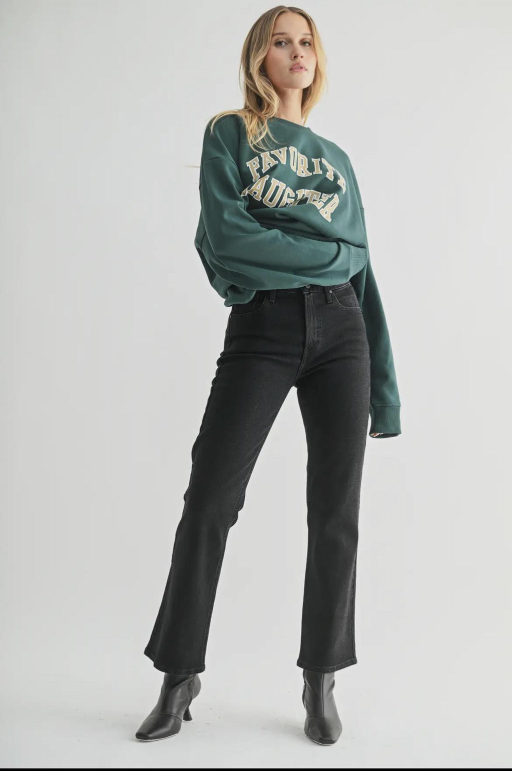 Slim Cropped Boot Cut Jean