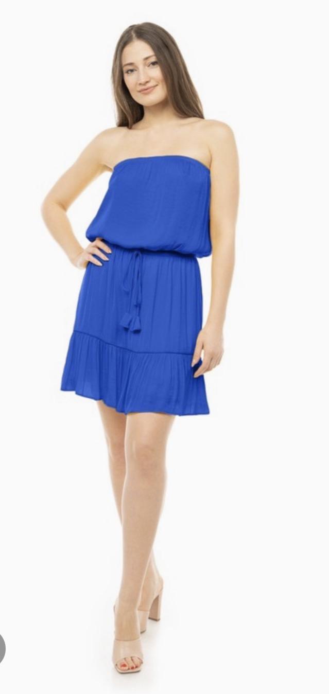 Strapless Tiered Mini Tube Dress