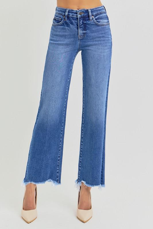 Tummy Control Ankle Straight Jeans