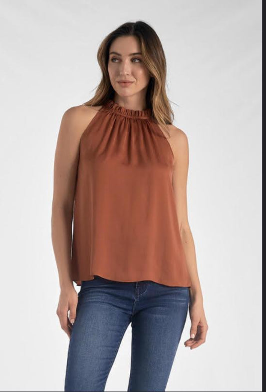 Ruffle Neck Top