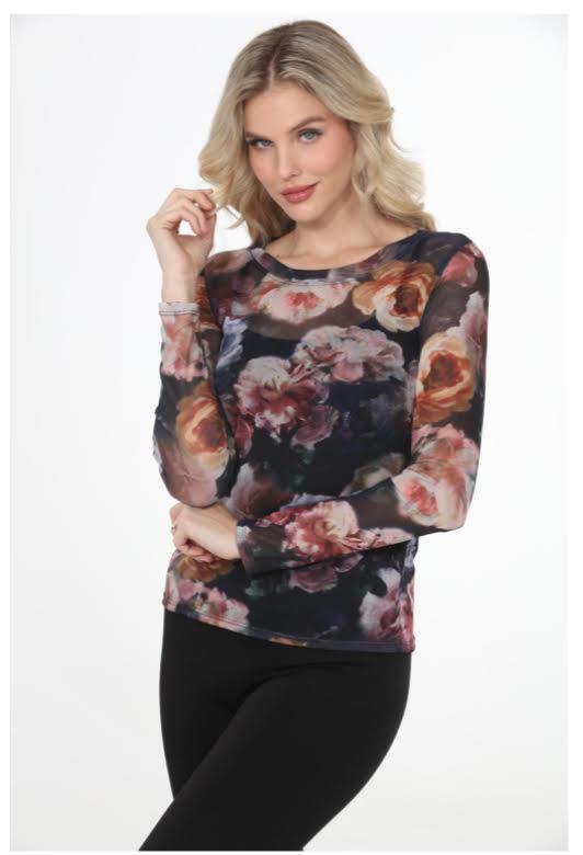 Floral Mesh Top