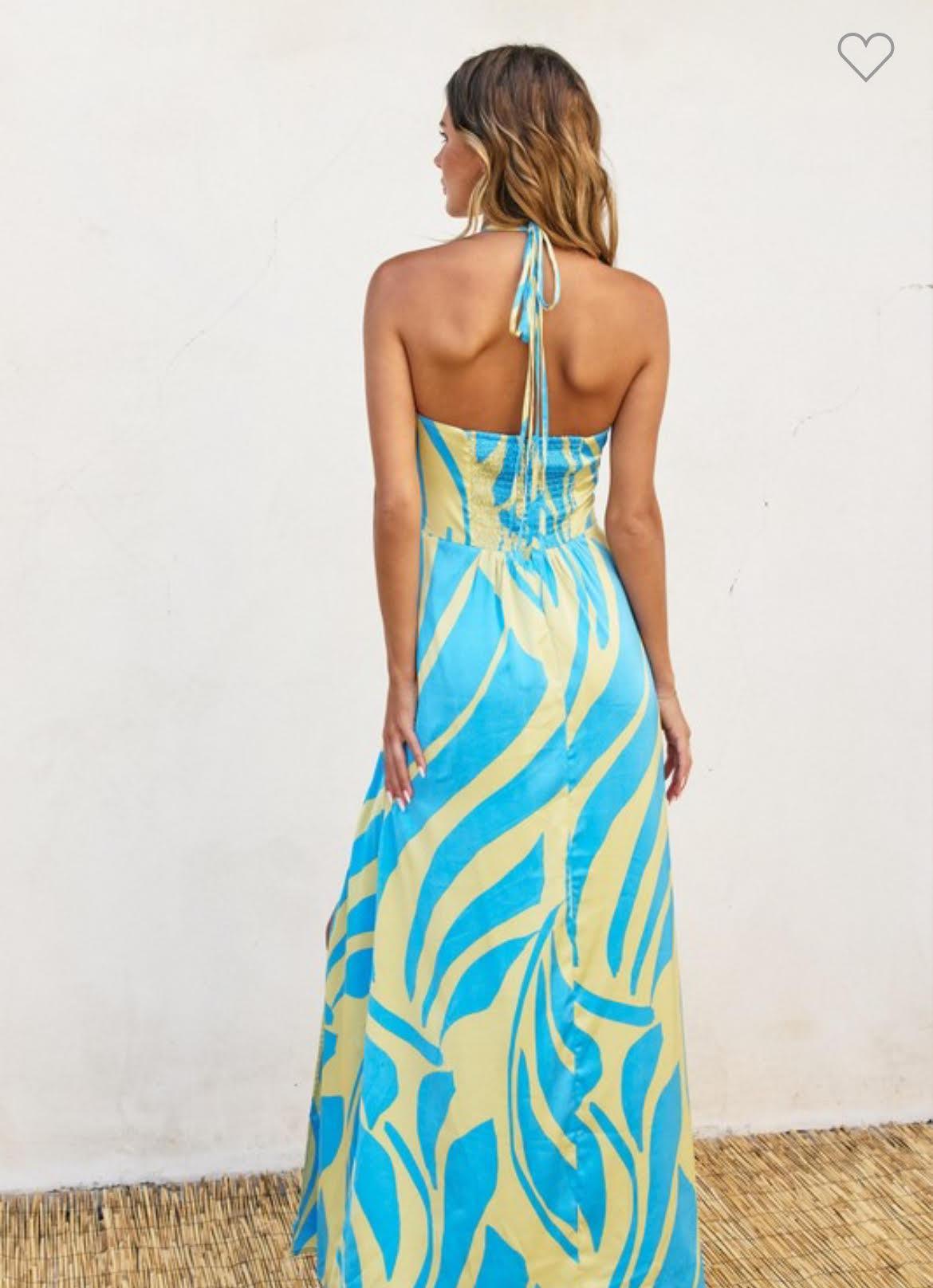 Ocean Waves Maxi Dress