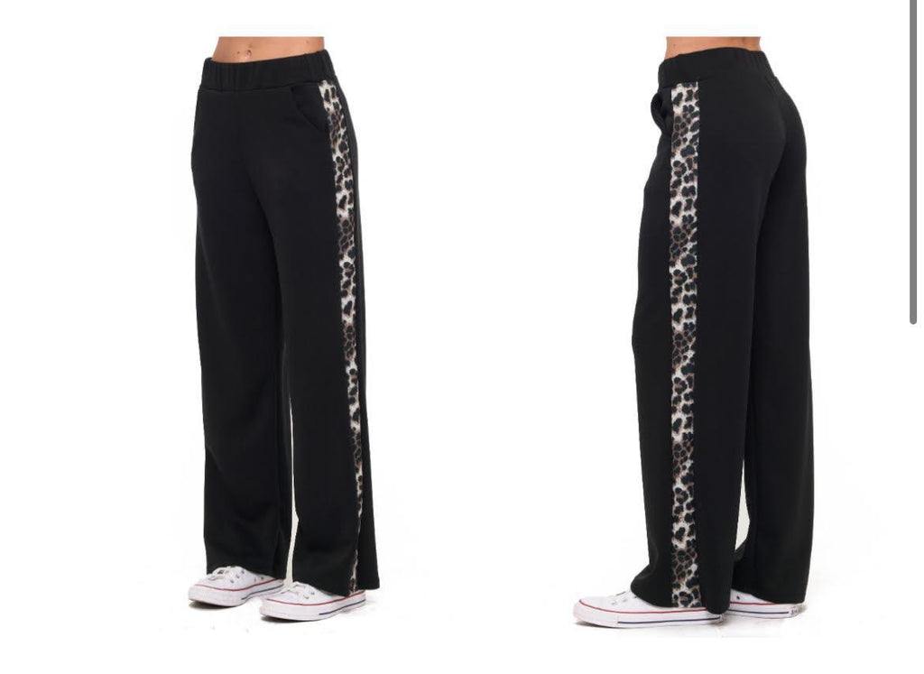 Raw Edge Wide Leg Sweatpants