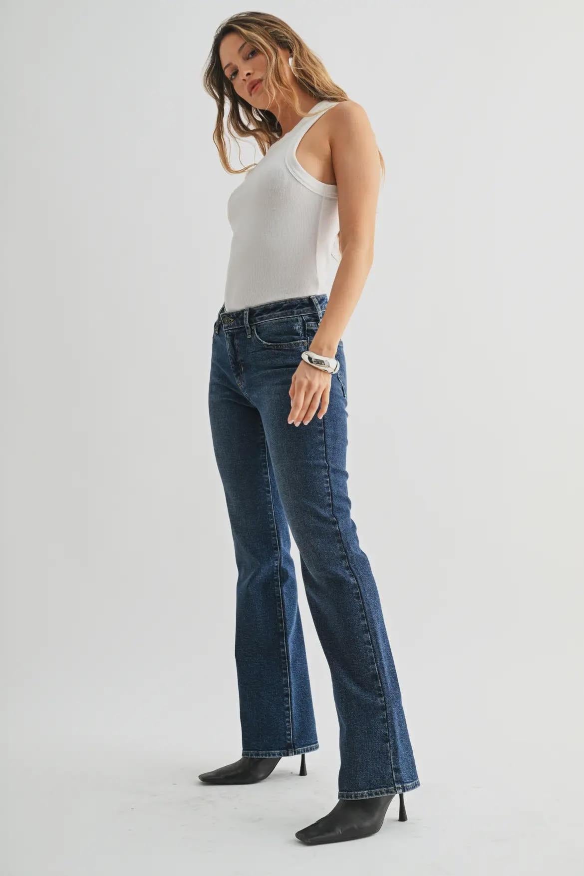 Low Rise Boot Cut Jeans