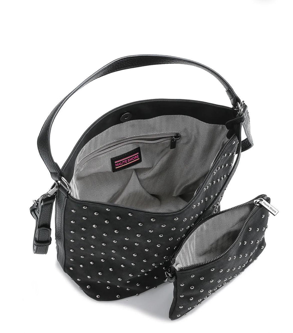 Celine Suede Studded Shoulder Bag