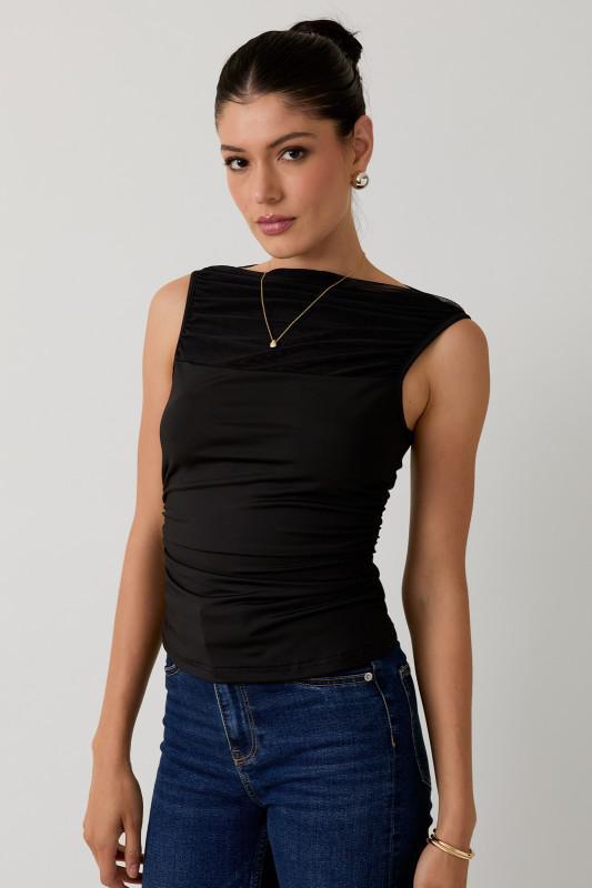 Mesh Sleeveless Top