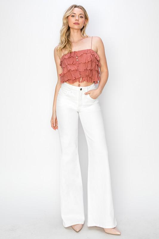 Tummy Control Wide Leg Jeans