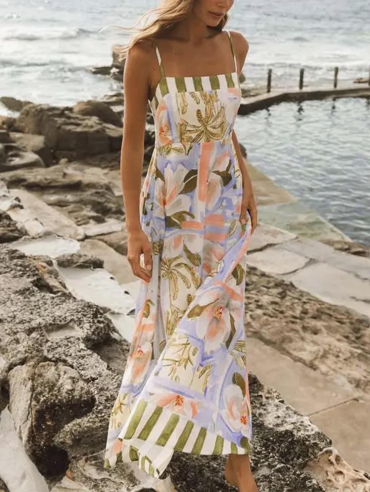 Palm Print Dress
