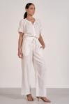 Cinch Waist Gauze Pants