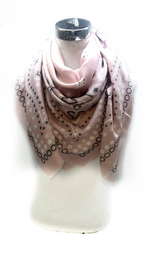 45735-k15 Large square scarf 110 x 110 cm bandana print