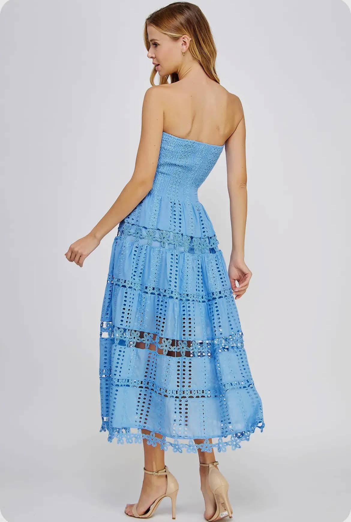 Strapless Eyelet Dress