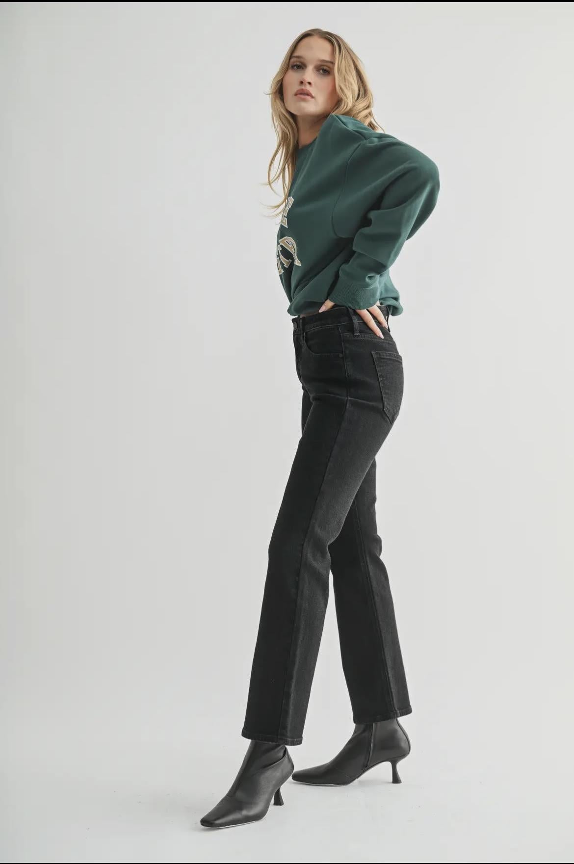 Slim Cropped Boot Cut Jean