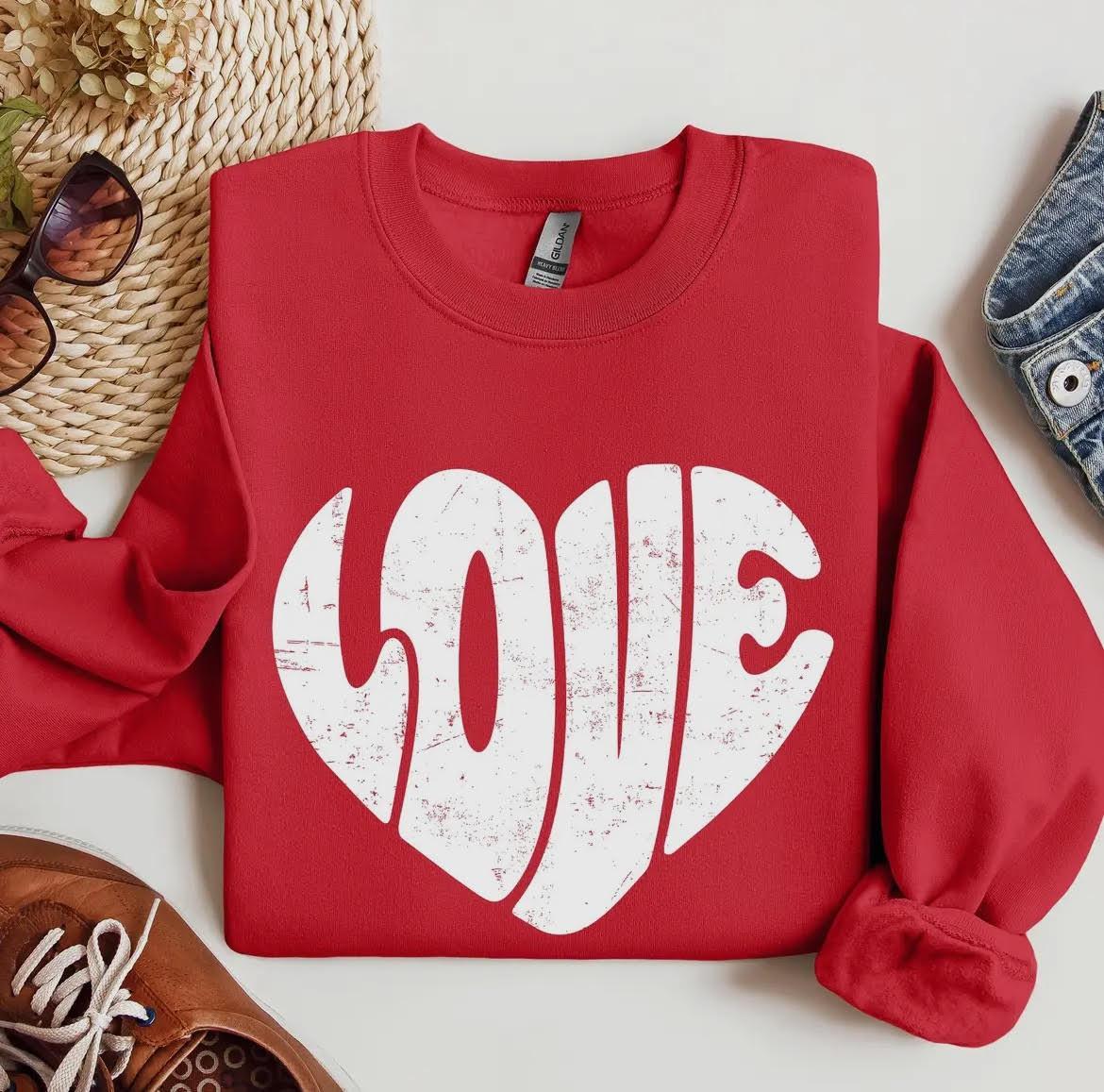 Retro Heart Sweatshirt