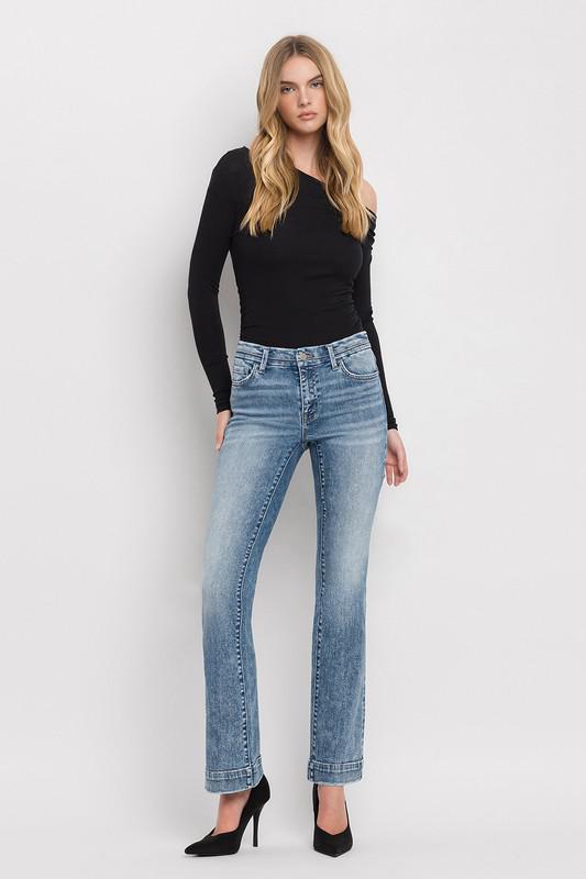 Mid Rise Boot Cut Jean