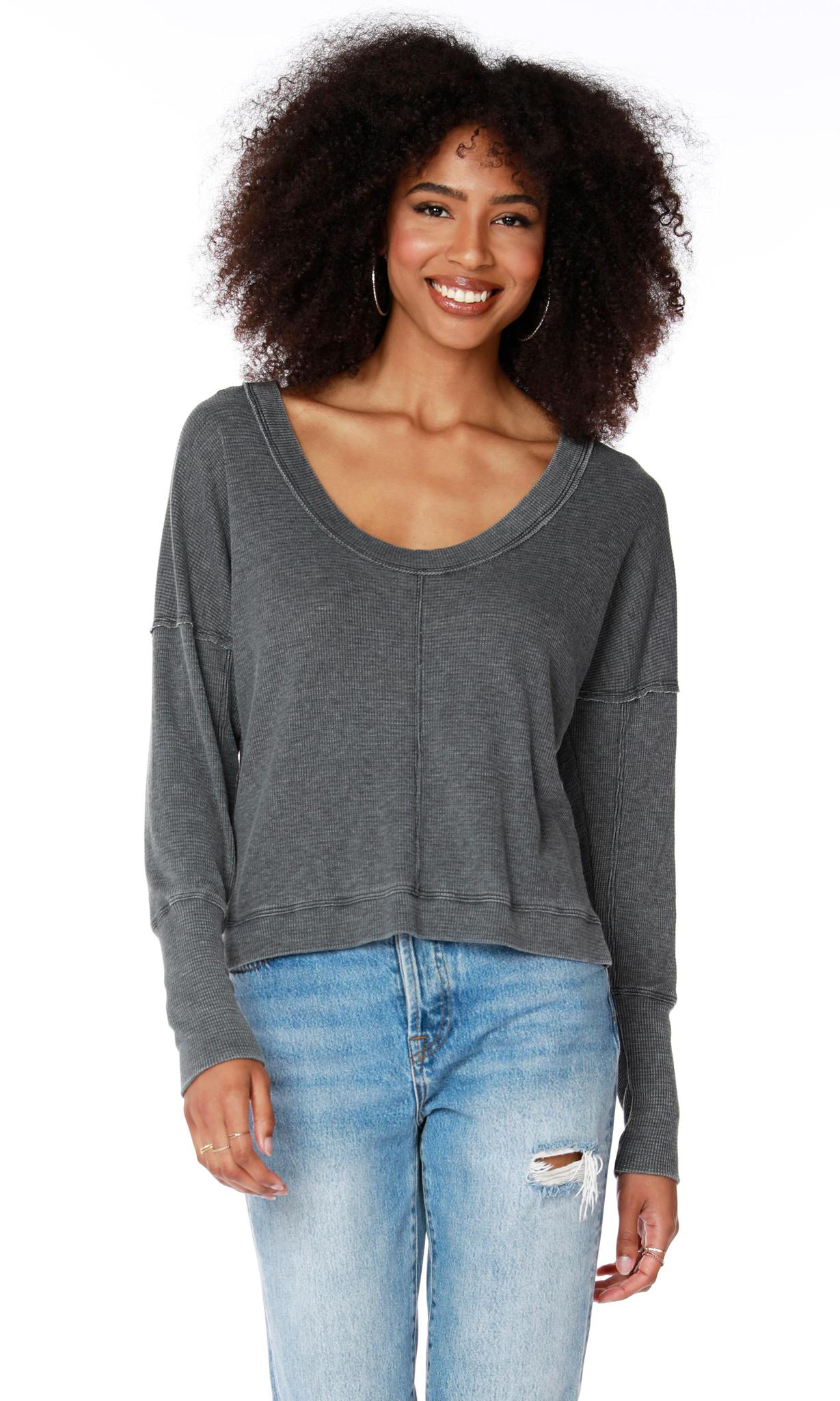 Scoop Neck Slouchy Tee