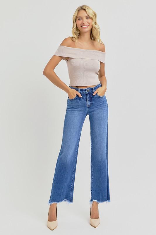 Tummy Control Ankle Straight Jeans